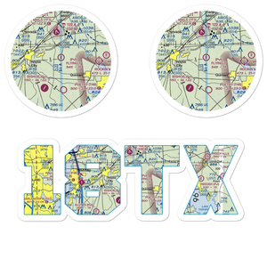 Flying 'T' Ranch Airport (18TX) VFR Sectional Sticker Pack