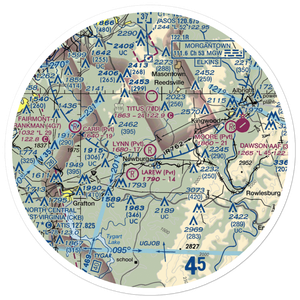 Lynn Airport (18WV) VFR Sectional Sticker (30 mile)