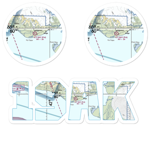 Icy Bay Airport (19AK) VFR Sectional Sticker Pack