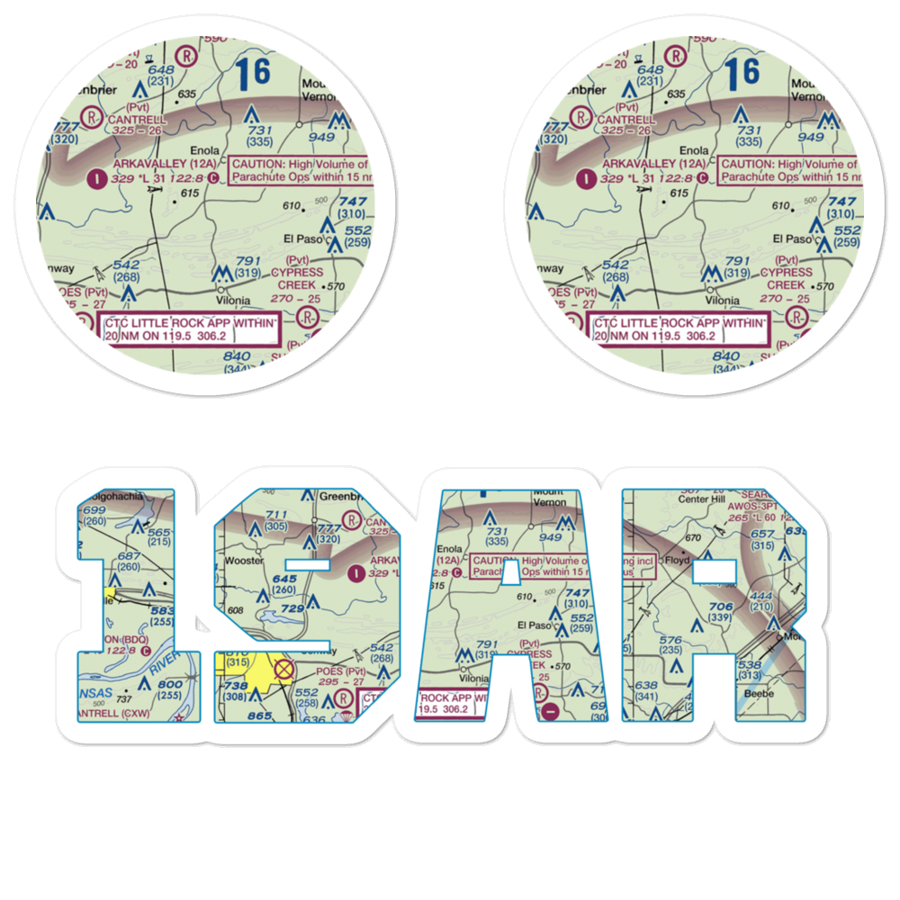 Naylor field (19AR) VFR Sectional Sticker Pack 