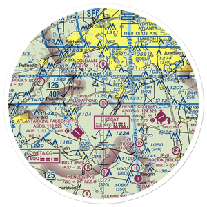 Willow Pond Aviation Inc Airport (19GA) VFR Sectional Sticker (30 mile)