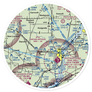 Ancam Antique Airfield (19IA) VFR Sectional Sticker (30 mile)