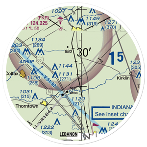 Clark Airport (19IN) VFR Sectional Sticker (20 mile)