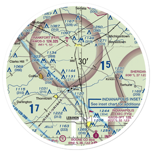 Clark Airport (19IN) VFR Sectional Sticker (30 mile)