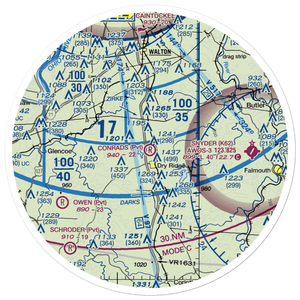 Conrads Airport (19KY) VFR Sectional Sticker (30 mile)