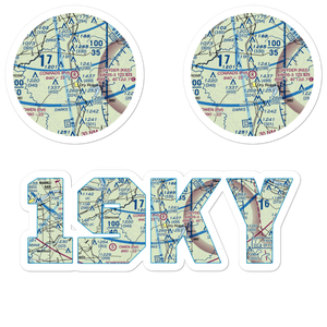 Conrads Airport (19KY) VFR Sectional Sticker Pack