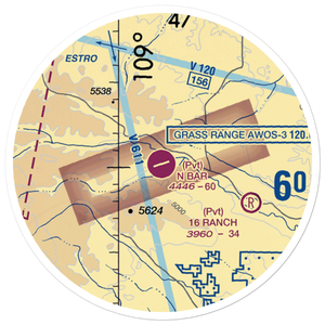 N Bar Ranch Airport (19MT) VFR Sectional Sticker (20 mile)