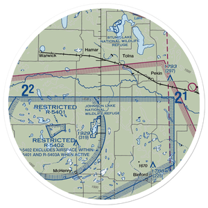 Breckheimer Airport (19ND) VFR Sectional Sticker (30 mile)