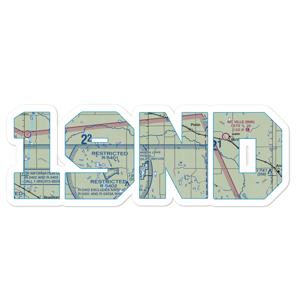 Breckheimer Airport (19ND) VFR Sectional Sticker 