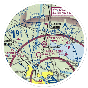 Riveredge Airpark (19NK) VFR Sectional Sticker (20 mile)