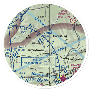 Lake Airport (19PA) VFR Sectional Sticker (20 mile)