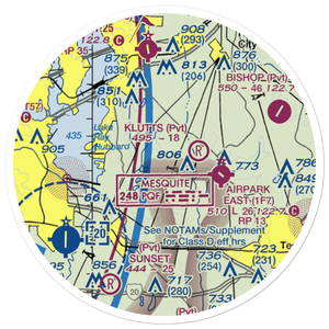 Lagrone Ranch Airport (19TA) VFR Sectional Sticker (20 mile)