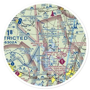 Woody Mc Clellan Ranch Airport (19TX) VFR Sectional Sticker (30 mile)