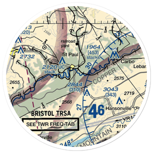 Flying W Airport (19VA) VFR Sectional Sticker (20 mile)