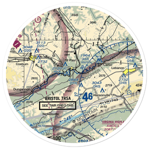 Flying W Airport (19VA) VFR Sectional Sticker (30 mile)
