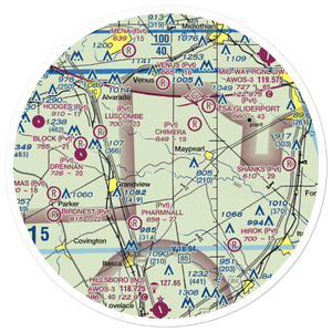 Draggintail Acres Airport (19XS) VFR Sectional Sticker (30 mile)