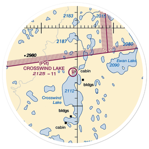 Crosswind Lake Airport (1AK2) VFR Sectional Sticker (20 mile)