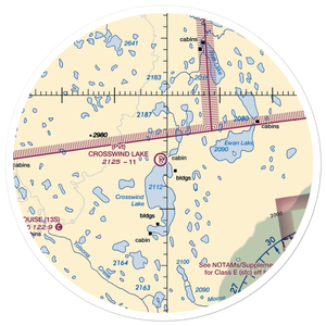 Crosswind Lake Airport (1AK2) VFR Sectional Sticker (30 mile)