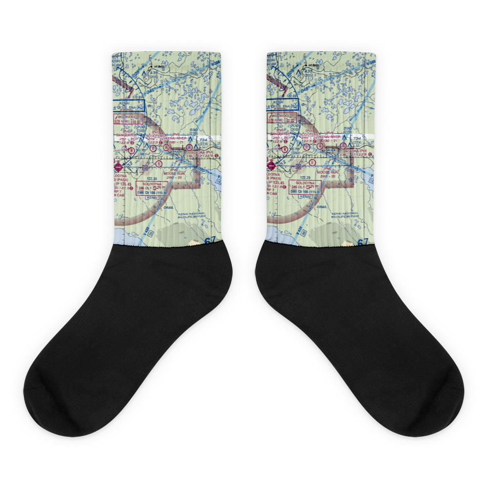 Kenai River Airpark (1AK4) VFR Sectional Socks 