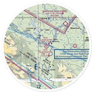 Talachulitna River Airport (1AK6) VFR Sectional Sticker (30 mile)