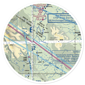 Talaheim Airport (1AK8) VFR Sectional Sticker (30 mile)