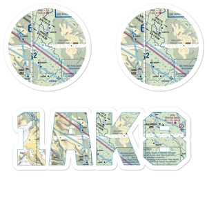 Talaheim Airport (1AK8) VFR Sectional Sticker Pack
