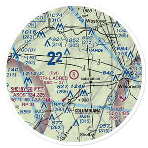 Tri-L Acres Airport (1AL2) VFR Sectional Sticker (20 mile)