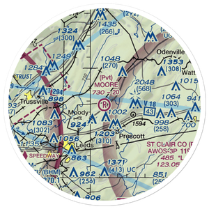 Moore Field (1AL8) VFR Sectional Sticker (20 mile)