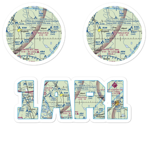 Walls Airport (1AR1) VFR Sectional Sticker Pack