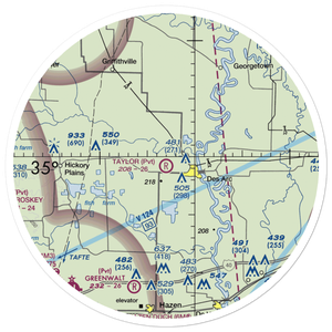 Taylor Airstrip (1AR2) VFR Sectional Sticker (30 mile)