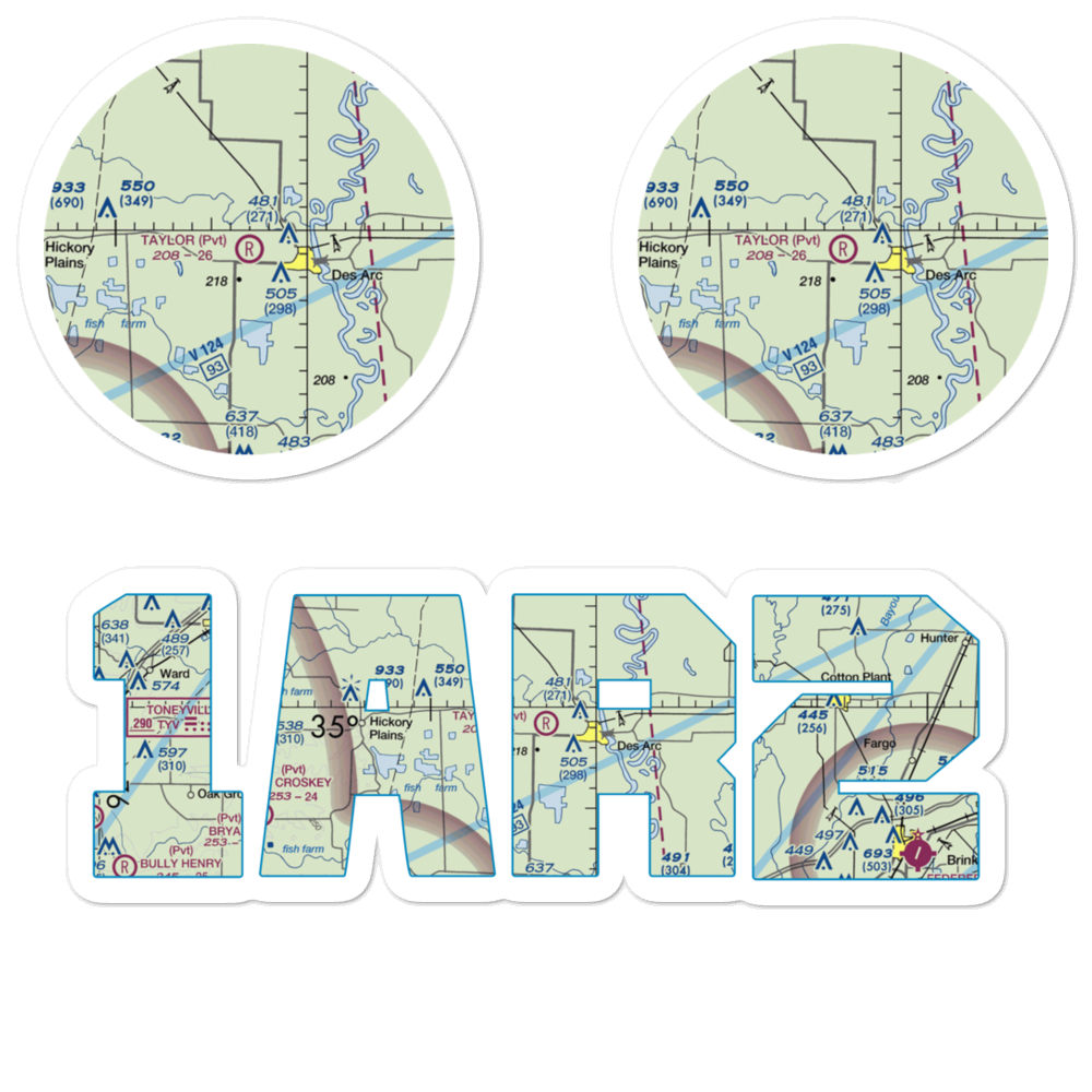 Taylor Airstrip (1AR2) VFR Sectional Sticker Pack 