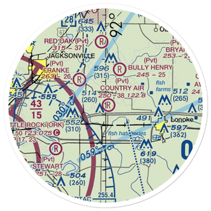 Country Air Estates Airport (1AR9) VFR Sectional Sticker (20 mile)
