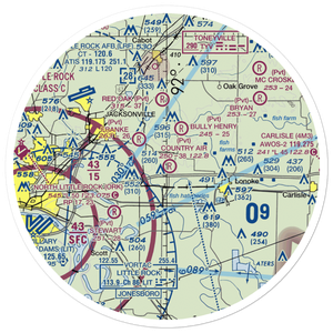 Country Air Estates Airport (1AR9) VFR Sectional Sticker (30 mile)