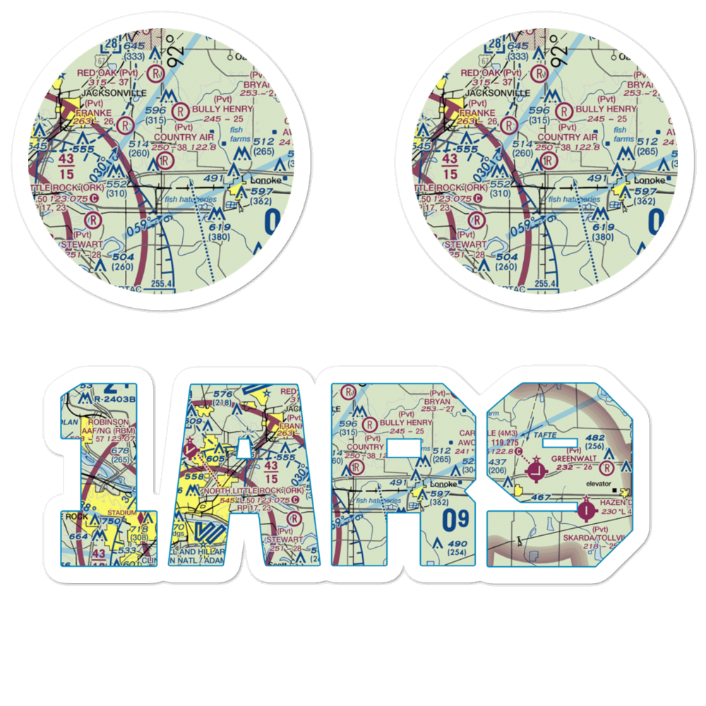 Country Air Estates Airport (1AR9) VFR Sectional Sticker Pack 