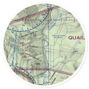 Aha-Quin Airport (1CA4) VFR Sectional Sticker (30 mile)