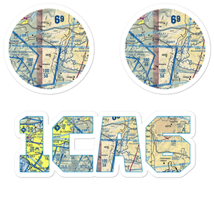 On the Rocks Airport (1CA6) VFR Sectional Sticker Pack