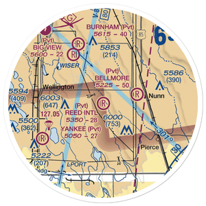 Reed Airport (1CD1) VFR Sectional Sticker (20 mile)