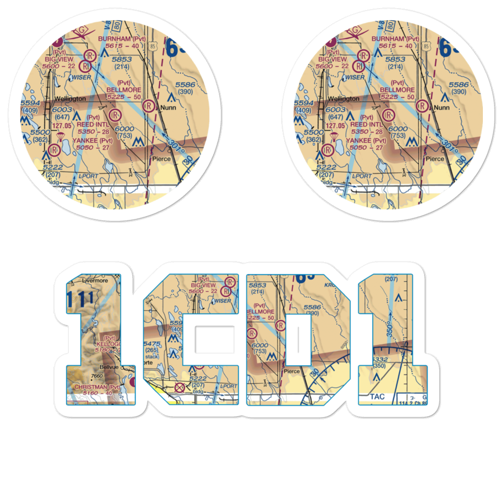 Reed Airport (1CD1) VFR Sectional Sticker Pack 