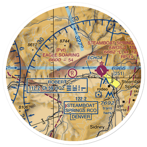 Eagle Soaring Airport (1CD4) VFR Sectional Sticker (20 mile)
