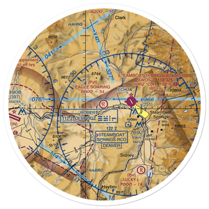 Eagle Soaring Airport (1CD4) VFR Sectional Sticker (30 mile)