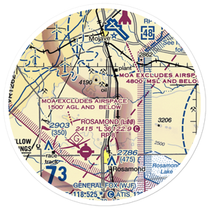 Pontious Airport (1CL2) VFR Sectional Sticker (20 mile)