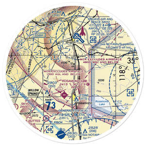 Pontious Airport (1CL2) VFR Sectional Sticker (30 mile)