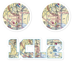 Pontious Airport (1CL2) VFR Sectional Sticker Pack