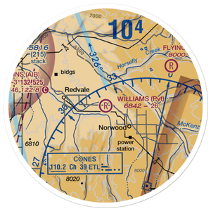 Williams Ranch Airport (1CO2) VFR Sectional Sticker (20 mile)