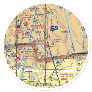 Bellmore Farms Airport (1CO3) VFR Sectional Sticker (30 mile)