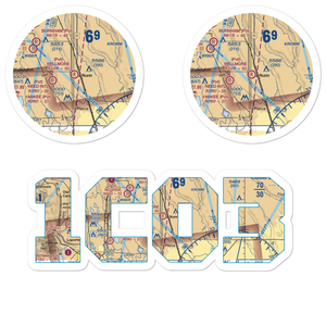 Bellmore Farms Airport (1CO3) VFR Sectional Sticker Pack