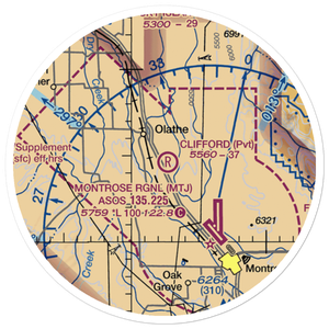 Clifford Field (1CO4) VFR Sectional Sticker (20 mile)