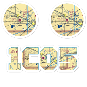 Melon Field (1CO5) VFR Sectional Sticker Pack