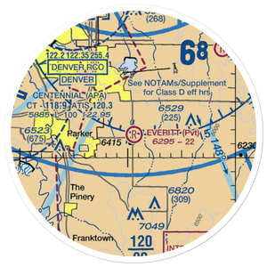 Everitt Airport (1CO8) VFR Sectional Sticker (20 mile)
