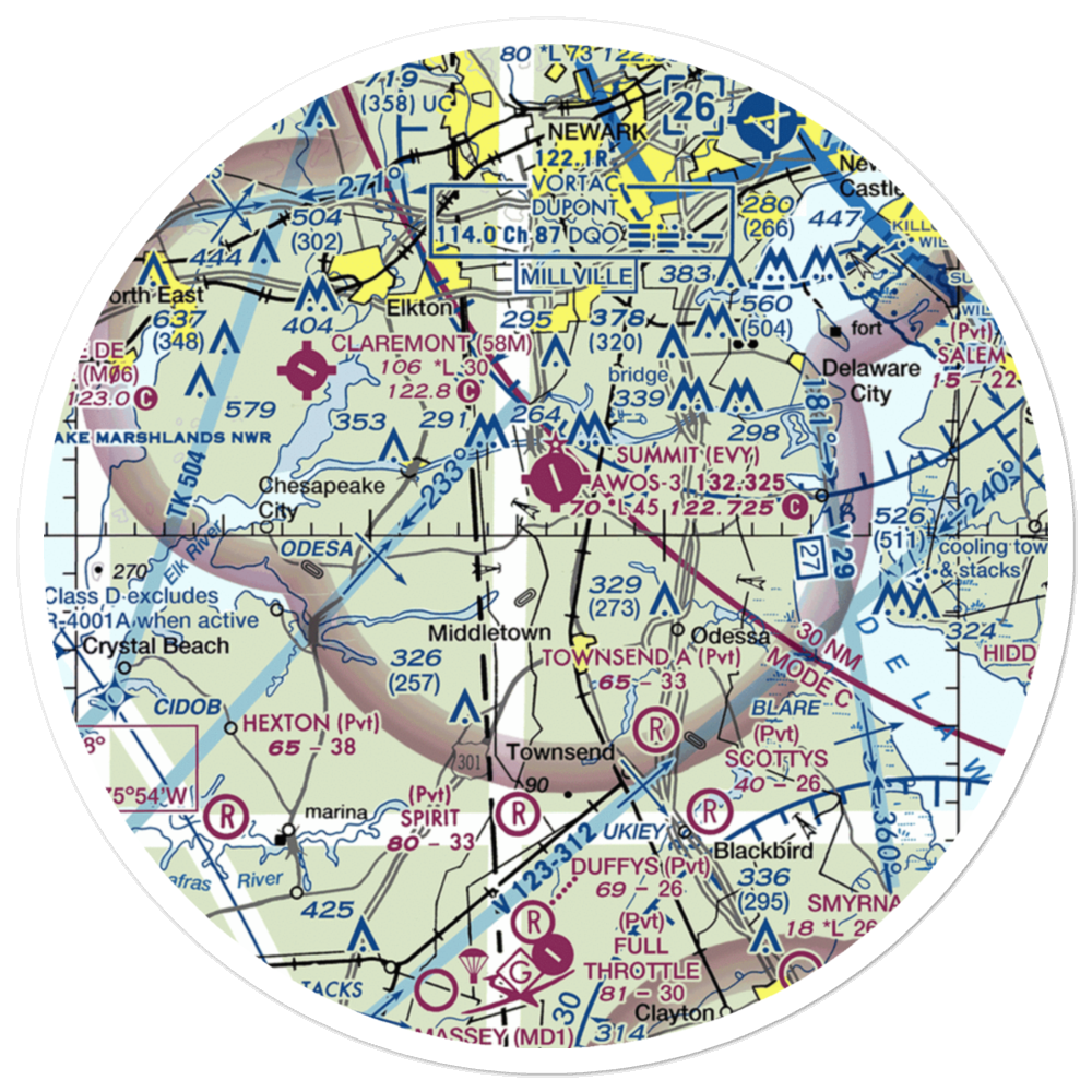Mckeown Airport (1DE5) VFR Sectional Sticker (30 mile) 